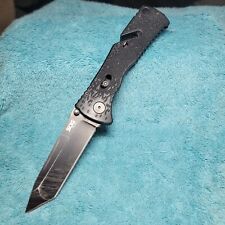 SOG TRIDENT Spring Assisted Knife Button Safety Lock, USED, Shipn Refund. picture