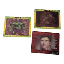 Incredible Hulk Trading Cards Holographic Set of 3 Marvel Cheese Nips Ritz Bits picture
