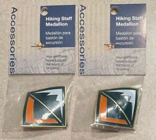BSA Venturing Hiking Staff Medallion Lot of Two - Hiking Stick Shield - New picture