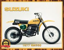 1977 Suzuki RM250 - Motocross - Motorcycles - Metal Sign 11 x 14 picture