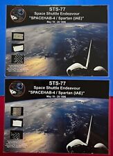 2) STS 77 SPACEHAB-4 MISSION FLOWN IN SPACE 3 RELIC'S ARTIFACT'S 6 X 8.5 CARDS picture