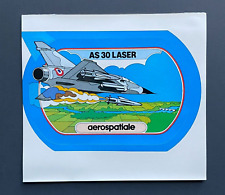 Aerospatiale AS 30 Laser Missile & Fighter Aircraft Vintage Sticker picture