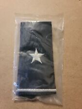 Pair Of US Army Epaulets Shoulder General Male Large Patch Silver Black picture