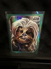 2023 Topps Star Wars Galaxy Celebration Green Parallel Chewbacca 50/50 picture