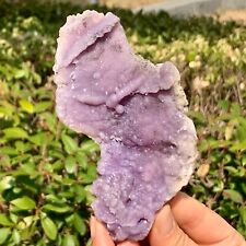 124G Beautiful Natural Purple Grape Agate Chalcedony Crystal Mineral Specimen picture