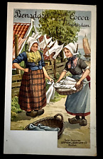 Bensdorp's Royal Dutch Cocoa Ad Dutch Women~Antique~PMC Greeting Postcard~g653 picture