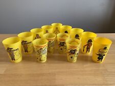 Vintage McDonalds Yellow Plastic Cups Lot (13) Ronald Hamburglar Captain Crook + picture