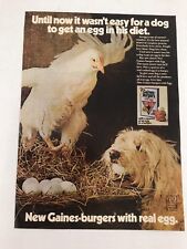 Gaines Burgers Vtg 1974 Print Ad picture