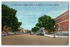c1940 Main Street Looking North From Highway Chadron Nebraska Coca-Cola Postcard picture