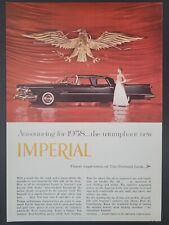 PRINT AD Chrysler Imperial Classic Car Automobile  1957 picture