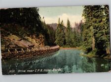 c1910 Drive Near C.P.R. Hotel Banff Alberta Canada Postcard picture