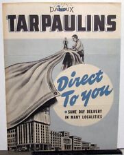 Late 1930s Dandux Tarpaulins Sales Brochure Vintage Tarps Construction Canvas picture