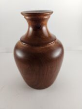 Handmade Artist Signed Solid Wood Bud Vase Candle Incense Holder 6