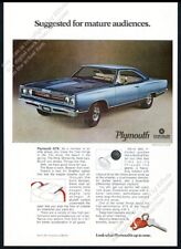1969 Plymouth GTX blue car photo Suggested For Mature Audiences vintage print ad picture