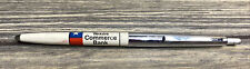 Vintage Texas Commerce Bank Retractable Ink Pen Silver Red Texas  picture