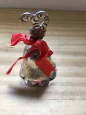 Vintage International Silver Co. Hand made Christmas Bell 1993 Candy Cane Topper picture