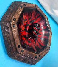 Huge Vintage Arners 1971 Red Black Wood Tone Ashtray Signed Dated See Pics picture