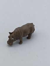 Vintage Brown Hippopotamus Plastic Figure 1.5” Made in Hong Kong  picture