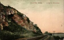 Postcard - Clinton, Iowa, Along the Mississippi, Train Tracks Posted 1909 0377 picture