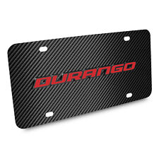 Dodge Durango in Red 3D Logo Black Carbon Fiber Patten Steel License Plate picture