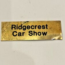 Original Vintage 1980s Ridgecrest Car Show California Metal Plate Plaque picture