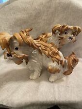 Mottahedeh Set of 2 Large Terrier Dog  Figurines-Rare-Hard to FInd picture