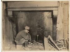 Vintage Photo  World War I Official Soldier heating food 12-26-1917 picture