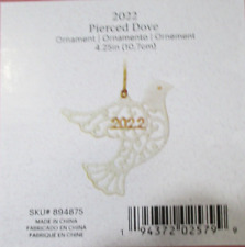 Lenox----2022--Pierced Ornament---Dove---New in Box picture