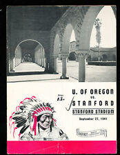 9/27 1941 Oregon vs Stanford Football Program bx31 picture