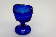Vintage Cobalt Blue Glass Eye Cup Eye Wash Optical 8 Paneled Design 2 3/8