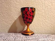 Vintage Russian USSR Hand Painted Wooden Khokhloma Shot Glass picture