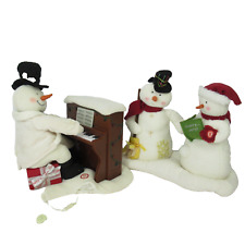Hallmark Jingle Pals Plush Piano Snowman Couple NOT WORKING -FOR PARTS OR REPAIR picture