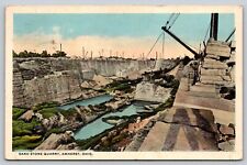 Postcard Sand Stone Quarry Amherst Ohio picture