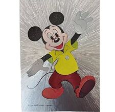 Vintage Postcard Disney Mickey Mouse Dufex Foil Metallic HSC-406822 picture