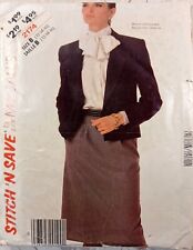 McCALLs 2174 Vtg 80s SUIT Jacket lined Skirt straight 12 14 16 UNCUT Sew Pattern picture