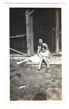 Vintage Photo Pretty Pin Up Mom with Daughter PATCHOGUE NY Outdoors Woods 1935 picture