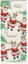 Santa Claus Holding Hands Vintage Christmas Greeting Card Hampshire picture