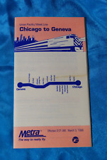 Timetable - METRA - Chicago to Geneva - March 3, 1996 picture