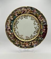 Capodimonte Porcelain Plate with Gilded and Hand-Painted Figurative Border picture
