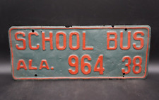 1938 Alabama SCHOOL BUS License Plate Rare # 964 picture