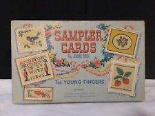 VTG 1950s Sampler Cards for Young Fingers by Anne Orr W/Box and Instructions picture