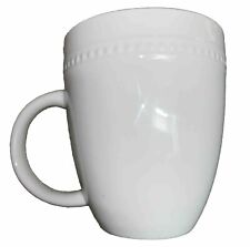 THRESHOLD White Beaded Porcelain Mug Coffee Cup Microwave Safe picture