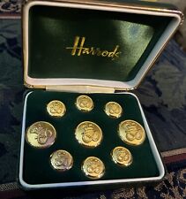 Harrods  Lot of 9 Crown and Knot Blazer Buttons Set NIB picture