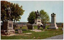 GETTYSBURG PA Statues of Generals Buford and Reynolds Pennsylvania Postcard 1970 picture