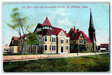 c1910 Red Men's Hall and Universalist Church No. Attleboro MA Posted Postcard picture
