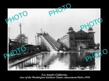 OLD POSTCARD SIZE PHOTO OF LOS ANGELES CALIFORNIA CHUTES AMUSEMENT PARK c1910 picture