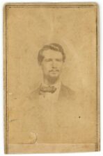 Antique Trimmed CDV Circa 1860'S Handsome Dashing Man Taft Newark Valley, NY picture