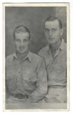 1944 Guadalcanal Affectionate Navy Man Lloyd & Buddy GAY INT VTG Photo A4 picture