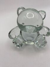 3 Inch Clear Glass Bear Figurine Pre Owned picture