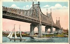 NEW YORK CITY – Queensboro Bridge Sail Boats Easter River Blackwells Island picture